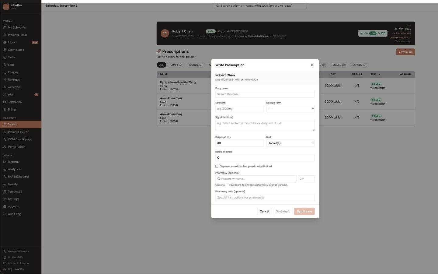 Prescription composer